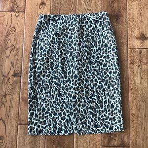 Jcrew 0 petite leopard print skirt